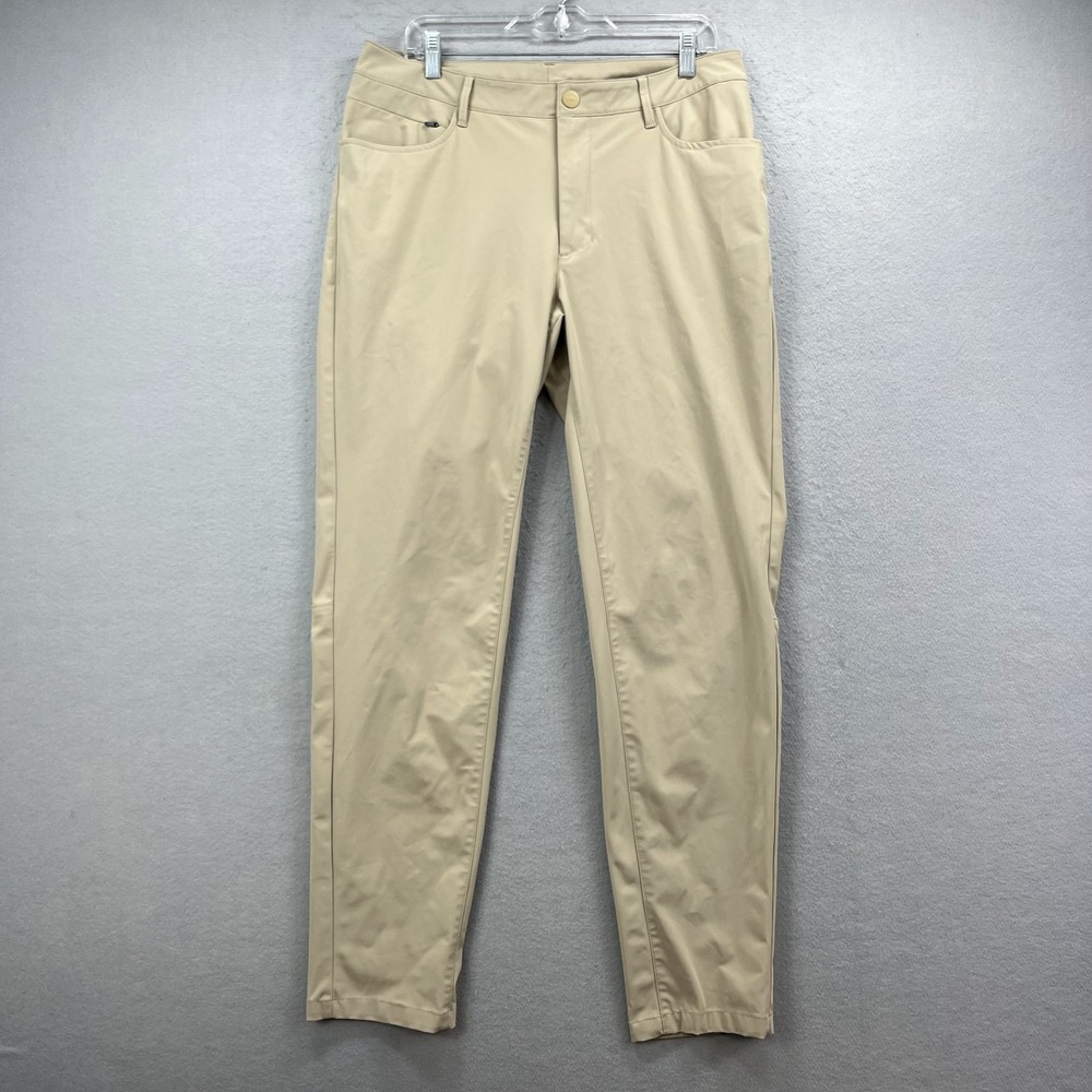 All In Motion Pants Mens 34x32 Khaki Tan Golf Chino Stretch‎ Casual Tech Active